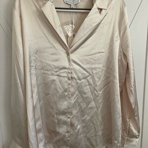 Endless Rose Ivory Satin Blouse
